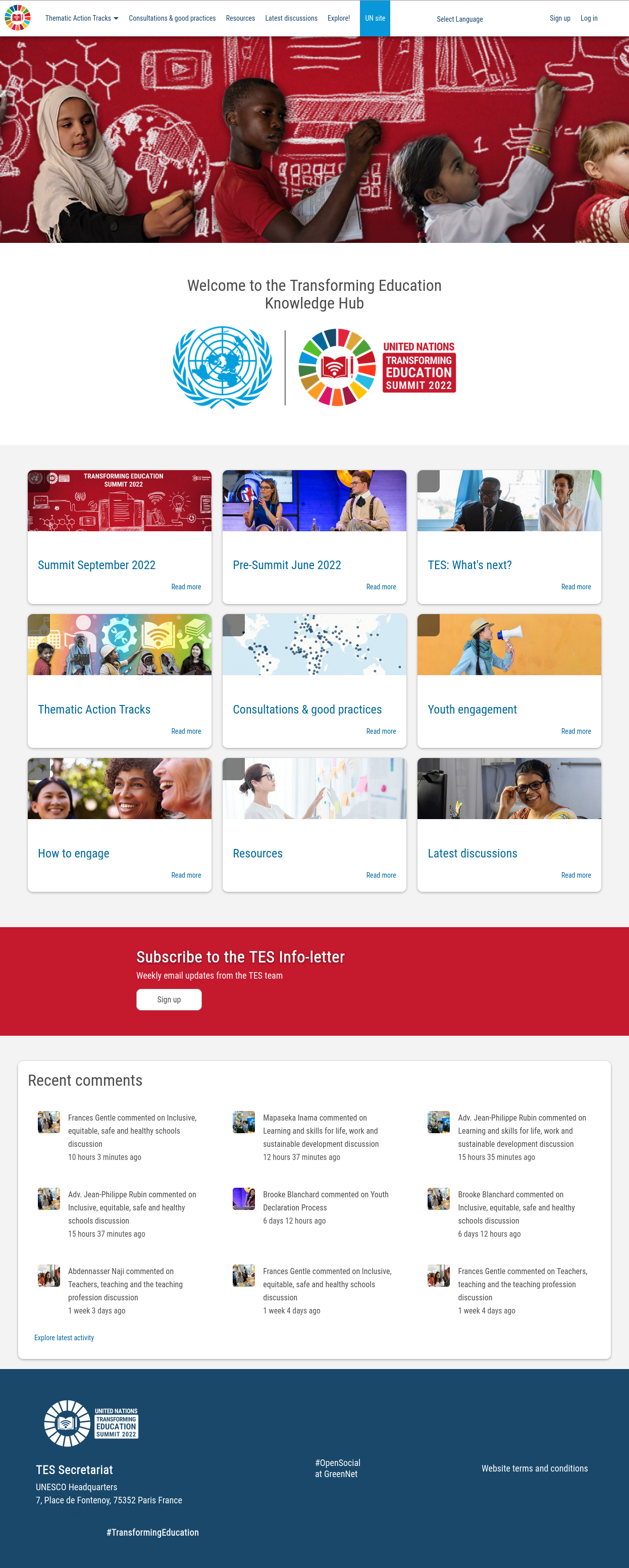 Transforming Education Knowledge Hub